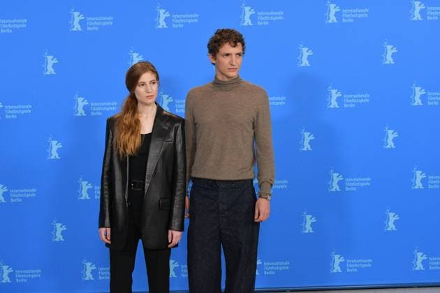 73rd Berlinale. Berlin International Film Festival. Photocall with MUSIC movie cast Aliocha Schneider Agathe Bonitzer Thomas Bohlen Starface 288848 2023-02-21 Berlin Allemagne  Copyright: xThomasxBohlenx STAR_288848_029