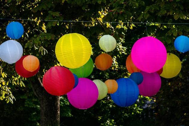 Party with colourful lampions Party with colourful lampions hanging in the garden Copyright: xZoonar.com manfredxyx 19233433