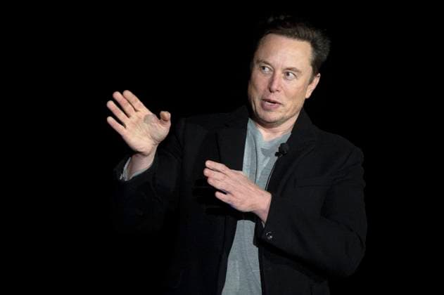 Bilder des Jahres 2023, News 02 Februar News Themen der Woche KW08 News Bilder des Tages February 21, 2023: En esta foto de archivo tomada el 10 de febrero de 2022, Elon Musk gesticula mientras habla durante una conferencia de prensa en las instalaciones de Starbase de SpaceX cerca de Boca Chica Village en el sur de Texas. - ZUMAla2_ 20230221_zaa_la2_008 Copyright: xJimxWatsonx