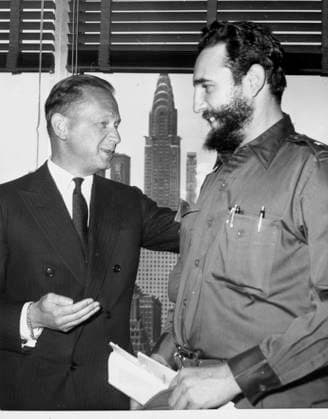 NEW YORK 1961 UN Secretary-General Dag Hammarskjöld meets with Cuban leader Fidel Castro NEW YORK UNITED STATES x190x  Copyright: xPRESSENSxBILDx HAMMARSKJÖLD-CASTRO