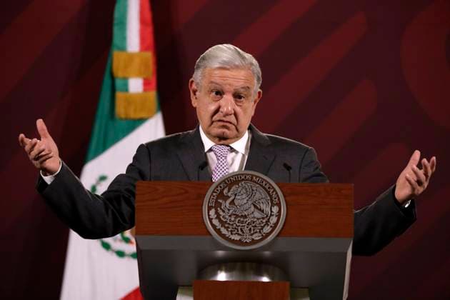 President of Mexico highlights guilty verdict of Genaro Garcia Luna February 22, 2023, Mexico City, Mexico: Mexican President Andres Manuel Lopez Obrador highlights the guilty verdict against former Secretary of Security Genaro Garcia Luna at the press conference at the National Palace in Mexico City. on February 22, 2023 in Mexico City, Mexico (Photo by Luis Barron Eyepix Group). Copyright: xLuisxBarronx xEyepixxGroupx LB20230222_AMLO3