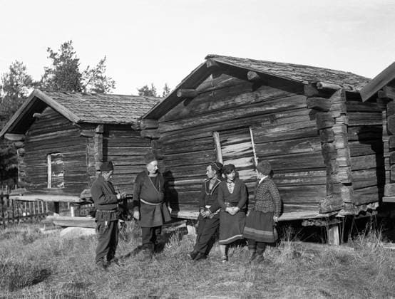 ARVIDSJAUR 1937 01 01 Parliament visits Arvidsjaur Sami meet before meeting Arvidsjaur Sweden x1902x  Copyright: xTTxHISTORICALx SAMER ARVIDSJAUR