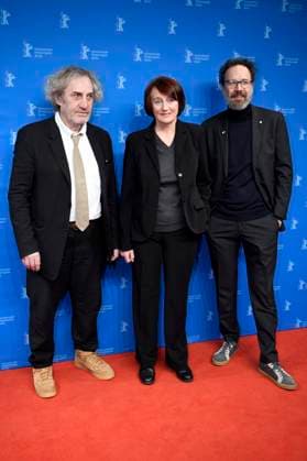 Philippe Garrel, Caroline Champetier and Carlo Chatrian at the awarding of the Berlinale Camera to Caroline Champetier at the Berlinale 2023 73 Berlin International Film Festival at the Haus der Berliner Festspiele 23 02 2023 Foto:xC.xNiehausx xFuturexImage