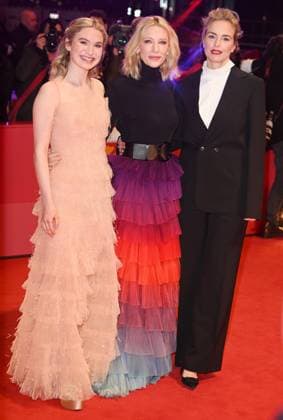 Entertainment Themen der Woche KW08 Entertainment Bilder des Tages British-German cellist Sophie Kauer, Australian actress Cate Blanchett and German actress Nina Hoss attend the screening for Tar during the 73rd Berlin Film Festival at the Grand Hyatt in Berlin on Thursday, February 23, 2023.  LON20230223118 RUNExHELLESTAD