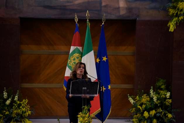 35th year of the Marisa Bellisario Award Rome Italy. 24 February 2023. Maria Elisabetta Alberti Casellati, Minister for Institutional Reforms, speaks at the ceremony for the 35th year of the establishment of the Maria Bellissario Prize. The award is given annually to women who have distinguished themselves in the profession, in management, in science, in the economy and in Italian and international social life. Rome Italy Copyright: xVincenzoxNuzzolesex vnuzzolese_roma_24_02_2023_21