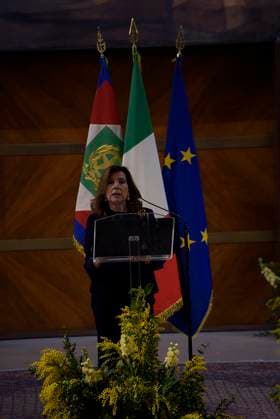 35th year of the Marisa Bellisario Award Rome Italy. 24 February 2023. Maria Elisabetta Alberti Casellati, Minister for Institutional Reforms, speaks at the ceremony for the 35th year of the establishment of the Maria Bellissario Prize. The award is given annually to women who have distinguished themselves in the profession, in management, in science, in the economy and in Italian and international social life. Rome Italy Copyright: xVincenzoxNuzzolesex vnuzzolese_roma_24_02_2023_22