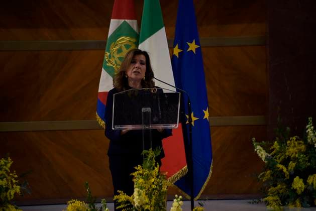 35th year of the Marisa Bellisario Award Rome Italy. 24 February 2023. Maria Elisabetta Alberti Casellati, Minister for Institutional Reforms, speaks at the ceremony for the 35th year of the establishment of the Maria Bellissario Prize. The award is given annually to women who have distinguished themselves in the profession, in management, in science, in the economy and in Italian and international social life. Rome Italy Copyright: xVincenzoxNuzzolesex vnuzzolese_roma_24_02_2023_24