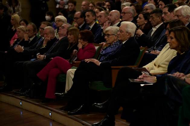 35th year of the Marisa Bellisario Award Rome Italy. 24 February 2023. The President of the Italian Republic Sergio Mattarella attends the ceremony for the 35th year of the establishment of the Maria Bellissario Prize. The award is given annually to women who have distinguished themselves in the profession, in management, in science, in the economy and in Italian and international social life. Rome Italy Copyright: xVincenzoxNuzzolesex vnuzzolese_roma_24_02_2023_06