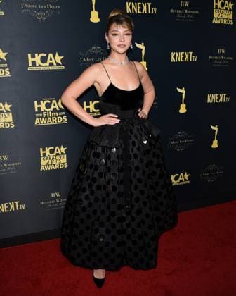 24 February 2023 - Beverly Hills, California - Madelyn Cline. Hollywood Critics Association s 2023 HCA Film Awards at Beverly Wilshire, A Four Seasons Hotel. Beverly Hills USA - ZUMAa123 20230224_zaa_a123_081 Copyright: xBillyxBennightx