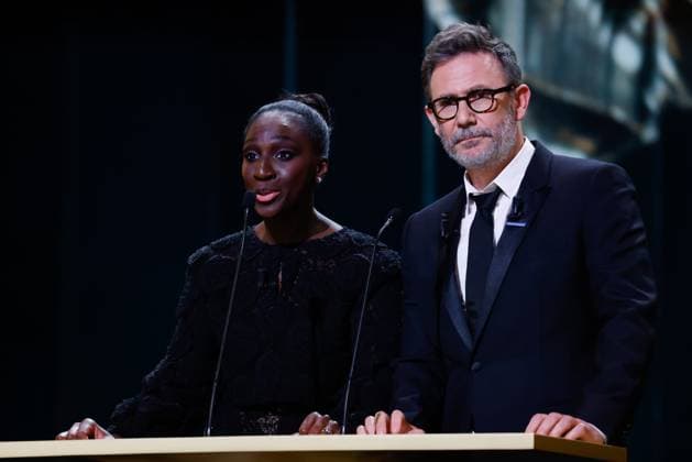 48eme ceremonie des CESAR a l Olympia salle. 2023 Cesar Film Awards at Olympia Ceremony on stage. Paris, FRANCE-24 02 2023. 288987 2023-02-25 PARIS France Hazanavicius, Michel; Haidara, Eye  Copyright: xRomualdxMeigneuxx xStarfacex STAR_288987_104
