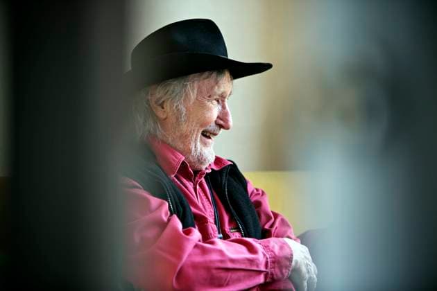 FILE - In the file photo, Slovak director Juraj Jakubisko in Prague, Czech Republic, April 22, 2013. One of the leading film-makers of the Czechoslovak New Film Wave of the 1960s, died in Prague, where he lived, on Friday, Feb. 24, 2023. He was 84. (CTKxPhoto MartinxSterba) CTKPhotoF201304250978801  CTKPhotoF201304250978801