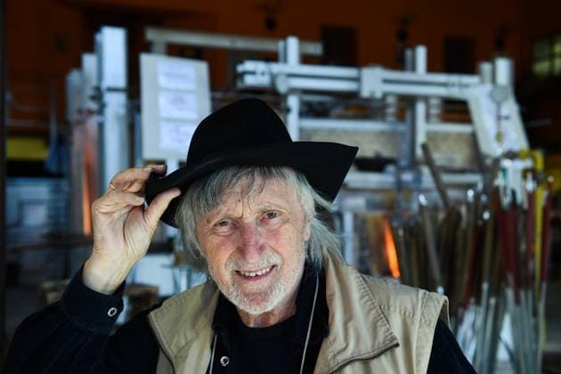 FILE - In the file photo, Slovak director Juraj Jakubisko in Lindava, Czech Republic, October 2, 2015. One of the leading film-makers of the Czechoslovak New Film Wave of the 1960s, died in Prague, where he lived, on Friday, Feb. 24, 2023. He was 84. (CTKxPhoto RadekxPetrasek) CTKPhotoP201510020502001  CTKPhotoP201510020502001