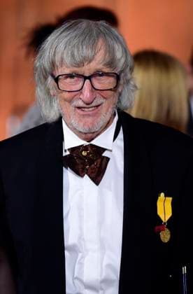 FILE - In the file photo, Slovak director Juraj Jakubisko receives the Medals of Merit for contribution to the state in the field of art in Prague, Czech Republic, October 28, 2016. One of the leading film-makers of the Czechoslovak New Film Wave of the 1960s, died in Prague, where he lived, on Friday, Feb. 24, 2023. He was 84. (CTKxPhoto RomanxVondrous) CTKPhotoP201610281085101  CTKPhotoP201610281085101