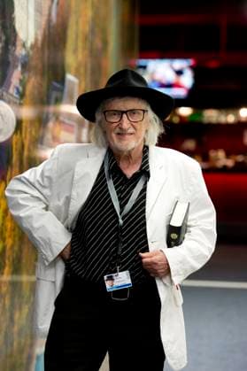 FILE - In the file photo, Slovak director Juraj Jakubisko presents his film Perinbaba 2 at the 54th Karlovy Vary International Film Festival on July 5, 2019. One of the leading film-makers of the Czechoslovak New Film Wave of the 1960s, died in Prague, where he lived, on Friday, Feb. 24, 2023. He was 84. (CTKxPhoto KaterinaxSulova) CTKPhotoP201907050232501  CTKPhotoP201907050232501