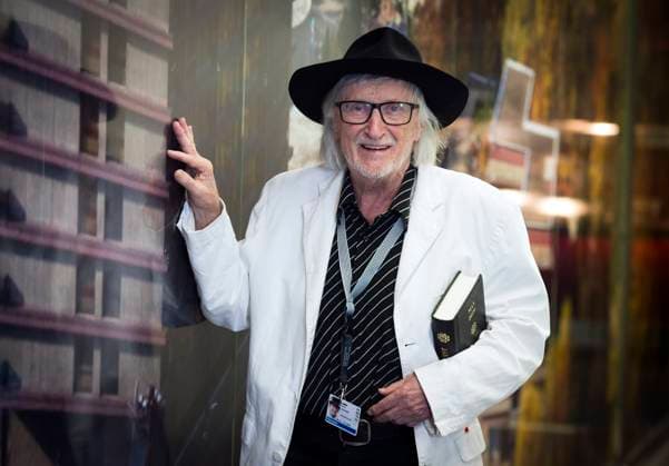FILE - In the file photo, Slovak director Juraj Jakubisko presents his film Perinbaba 2 at the 54th Karlovy Vary International Film Festival on July 5, 2019. One of the leading film-makers of the Czechoslovak New Film Wave of the 1960s, died in Prague, where he lived, on Friday, Feb. 24, 2023. He was 84. (CTKxPhoto KaterinaxSulova) CTKPhotoP201907050232601  CTKPhotoP201907050232601