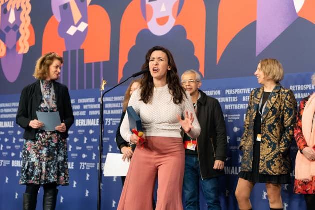 25 02 2023,Berlin,Germany,73 Berlin International Film Festival The winners of the independent juries The main prize of the Ecumenical Jury is awarded to Lila AvilÃ s for her film Totem