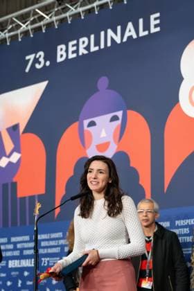 25 02 2023,Berlin,Germany,73 Berlin International Film Festival The winners of the independent juries The main prize of the Ecumenical Jury is awarded to Lila AvilÃ s for her film Totem