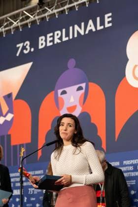 25 02 2023,Berlin,Germany,73 Berlin International Film Festival The winners of the independent juries The main prize of the Ecumenical Jury is awarded to Lila AvilÃ s for her film Totem