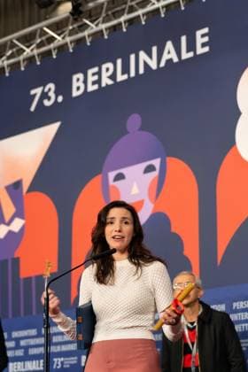 25 02 2023,Berlin,Germany,73 Berlin International Film Festival The winners of the independent juries The main prize of the Ecumenical Jury is awarded to Lila AvilÃ s for her film Totem