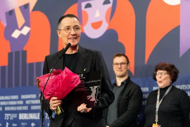 25 02 2023,Berlin,Germany,73 Berlin International Film Festival Independent Jury Winners Paul B Preciado receives the Tagesspiegel Readers Jury Award for his film Orlando, My Political Biography.