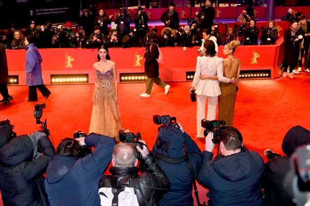 Angelina Frerk, Aleandra Frerk and Millane Friesen at the Closing Ceremony with Award Ceremony at the Berlinale 2023 73 Berlin International Film Festival at the Berlinale Palast Berlin, 25 02 2023 Foto:xC.xNiehausx xFuturexImage