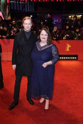 Ricarda Lang and her partner Florian Wilsch arriving for the Closing Ceremony at the Berlinale Palast der 73 Berlinale International Film Festival on 25 02 2023 in Berlin Berlinale 2023 Closing Ceremony Night