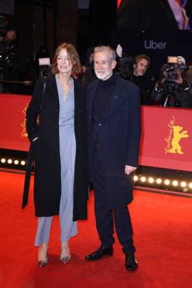 Jenny Schily and Ulrich Matthes arriving for the Closing Ceremony at the Berlinale Palast of the 73 Berlinale International Film Festival on 25 02 2023 in Berlin Berlinale 2023 Closing Ceremony Night