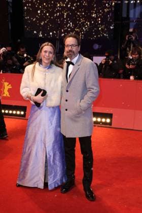 Mariette Rissenbeek and Carlo Chatrian arriving for the Closing Ceremony at the Berlinale Palast of the 73 Berlinale International Film Festival on 25 02 2023 in Berlin Berlinale 2023 Closing Ceremony Night