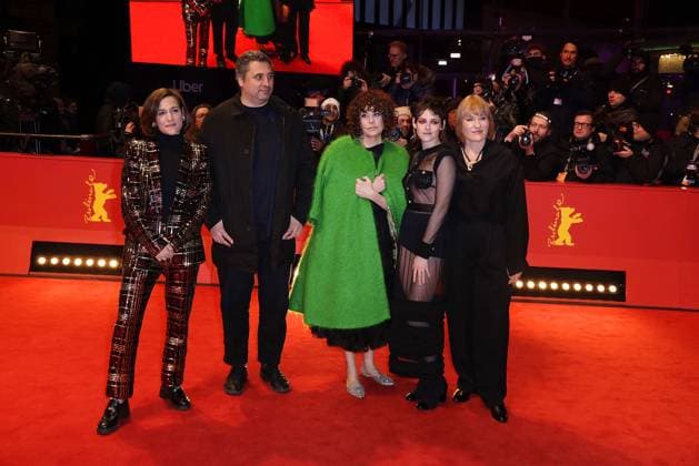 Carla Simon, Radu Jude, Francine Maisler, Kristen Stewart and Valeska Grisebach, members of the international jury arriving for the closing ceremony at the Berlinale Palast of the 73 Berlin International Film Festival on 25 02 2023 in Berlin Berlinale 2023 closing ceremony Closing Ceremony Night