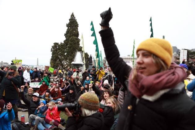 February 25, 2023, VICTORIA, BC, CAN: People attend a rally against the destruction of old growth forests on the front lawn of the legislature in Victoria, B.C., on Saturday, February 25, 2023. VICTORIA CAN  - ZUMAc35_ 20230225_zaf_c35_035 Copyright: xChadxHipolitox