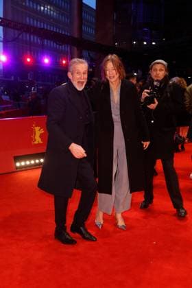 Berlinale Closing Night and Award Ceremony Ulrich Matthes and Jenny Schily on the red carpet at the Berlinale Closing Night and Award Ceremony as part of the 73 Berlinale at the Berlinale Palast in Berlin Copyright: xEventpressxGolejewskix