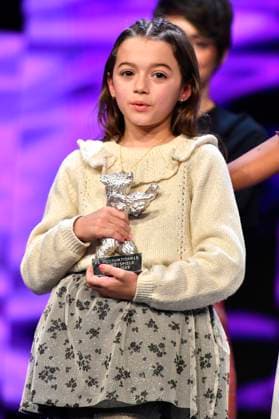 Sofia Otero with the Silver Bear for Best Acting Performance in a Leading Role for 20 000 especies de abejas 20,000 Species of Bees at the Closing Ceremony with Awards Ceremony at the Berlinale 2023 73 Berlin International Film Festival at the Berlinale Palast Berlin, 25 02 2023. Foto:xN.xKubelkax xFuturexImage