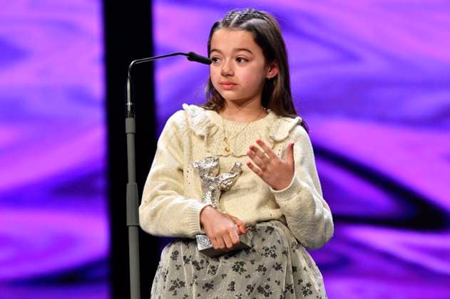 Sofia Otero with the Silver Bear for Best Acting Performance in a Leading Role for 20 000 especies de abejas 20,000 Species of Bees at the Closing Ceremony with Awards Ceremony at the Berlinale 2023 73 Berlin International Film Festival at the Berlinale Palast Berlin, 25 02 2023. Foto:xN.xKubelkax xFuturexImage