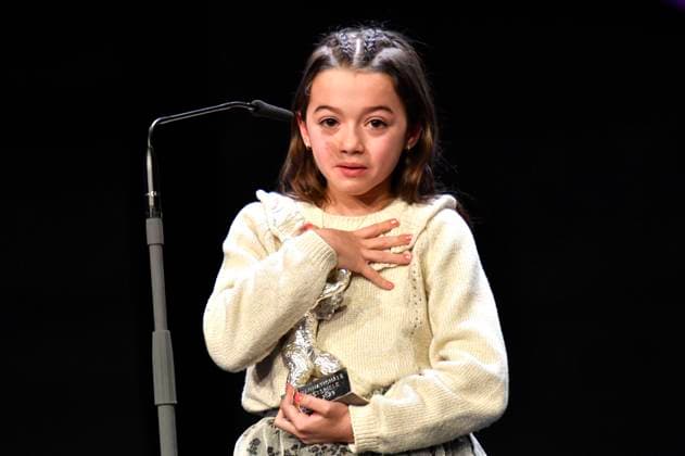 Sofia Otero with the Silver Bear for Best Acting Performance in a Leading Role for 20 000 especies de abejas 20,000 Species of Bees at the Closing Ceremony with Awards Ceremony at the Berlinale 2023 73 Berlin International Film Festival at the Berlinale Palast Berlin, 25 02 2023. Foto:xN.xKubelkax xFuturexImage