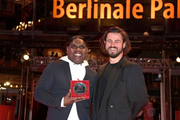 Derik Lynch and Matthew Thorne with the Silver Bear Jury Short Film Award for Marungka tjalatjunu Dipped in Black at the Closing Ceremony with Award Ceremony at the Berlinale 2023 73 Berlin International Film Festival at the Berlinale Palast Berlin, 25 02 2023. Foto:xF.xKernx xFuturexImage