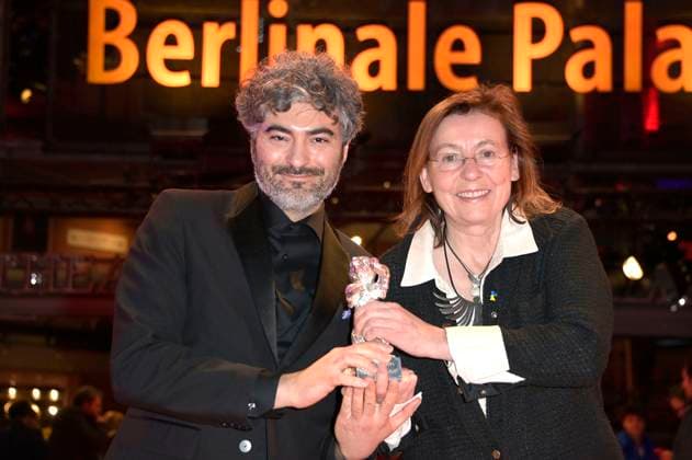 Giacomo Abbruzzese and Helene Louvart with the Silver Bear for Outstanding Artistic Achievement for Cinematography for Disco Boy at the Closing Ceremony with Award Ceremony at the Berlinale 2023 73 Berlin International Film Festival at the Berlinale Palast Berlin, 25 02 2023. Foto:xF.xKernx xFuturexImage