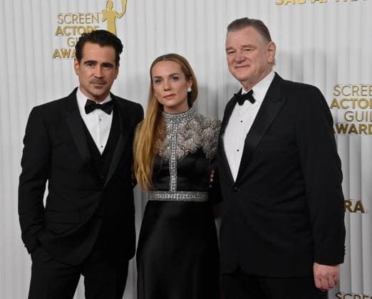 Entertainment Themen der Woche KW08 Entertainment Bilder des Tages L-R) Colin Farrell, Kerry Condon, and Brendan Gleeson attend the 29th annual SAG Awards at the Fairmont Century Plaza in Los Angeles, California on Sunday, February 26, 2023.  LAP2023022601029 JIMxRUYMEN