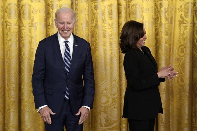 U.S. President Joe Biden and Vice President Kamala Harris host a reception celebrating Black History Month at the White House in Washington, DC on Monday, February 27, 2023.  WAX20230227253 YurixGripas