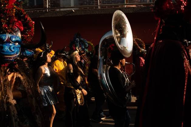 February 27, 2023: Residents of the town of Almolonga, Veracruz, celebrate the traditional Afromestizo carnival. Where they dance through the streets of the town and the children play in the fountain of the old sugar hacienda. - ZUMAqp1_ 20230227_zip_qp1_004 Copyright: xHectorxAdolfoxQuintanarxPerezx
