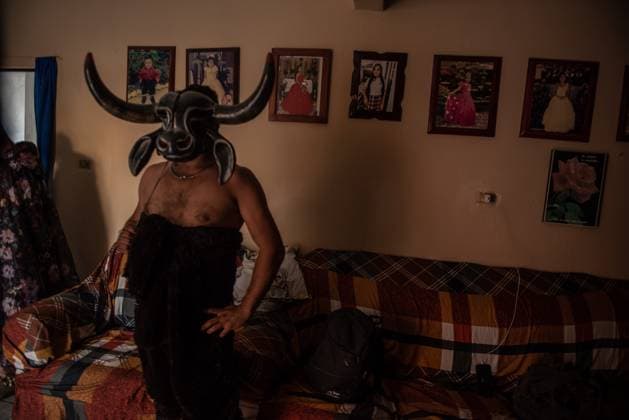 February 27, 2023: Residents of the town of Almolonga, Veracruz, celebrate the traditional Afromestizo carnival. Where they dance through the streets of the town and the children play in the fountain of the old sugar hacienda. - ZUMAqp1_ 20230227_zip_qp1_027 Copyright: xHectorxAdolfoxQuintanarxPerezx