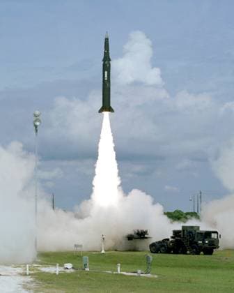 RECORD DATE NOT STATED A view of the launch of a U.S. Army Pershing II missile, the first of its type launched, malfunctioned in flight during first stage burn and was destroyed. Base: Cape Canaveral State: Florida (FL) Country: United States Of America (USA) Copyright: xpiemagsx nararecdefpie08012022-23270 !ACHTUNG AUFNAHMEDATUM GESCHÄTZT!