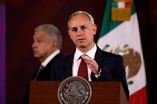 Tesla plant will be installed in Mexico: President of Mexico February 28, 2023, Mexico City, Mexico: Undersecretary of Health, Hugo Lopez Gatell at the press conference on The Pulse of Health at the National Palace in Mexico City. on February 28, 2023 in Mexico City, Mexico (Photo by Luis Barron Eyepix Group). Copyright: xLuisxBarronx xEyepixxGroupx LB20230228_AMLO_TESLA4