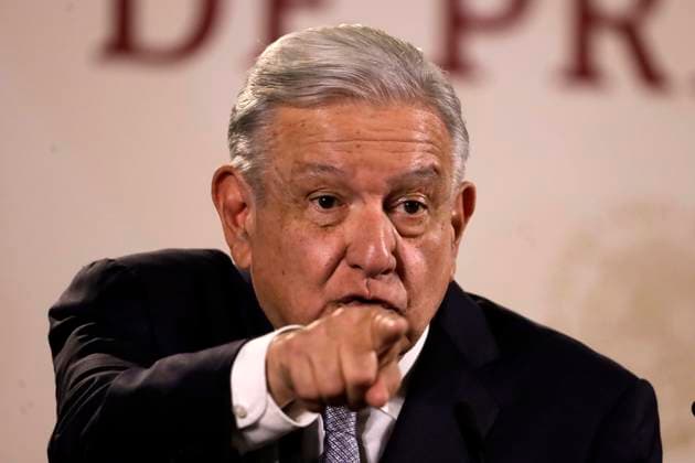 Tesla plant will be installed in Mexico: President of Mexico February 28, 2023, Mexico City, Mexico: The President of Mexico, Andres Manuel Lopez Obrador confirms the installation of the Tesla automotive assembly plant in Mexico, at a press conference at the National Palace in Mexico City. on February 28, 2023 in Mexico City, Mexico (Photo by Luis Barron Eyepix Group). Copyright: xLuisxBarronx xEyepixxGroupx LB20230228_AMLO_TESLA18