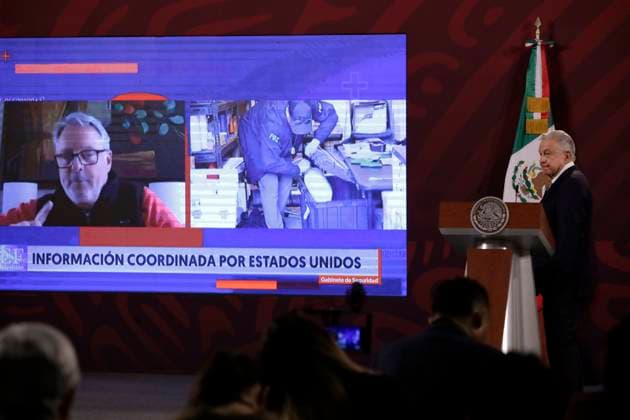 Tesla plant will be installed in Mexico: President of Mexico February 28, 2023, Mexico City, Mexico: The President of Mexico, Andres Manuel Lopez Obrador confirms the installation of the Tesla automotive assembly plant in Mexico, at a press conference at the National Palace in Mexico City. on February 28, 2023 in Mexico City, Mexico (Photo by Luis Barron Eyepix Group). Copyright: xLuisxBarronx xEyepixxGroupx LB20230228_AMLO_TESLA25