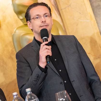 20230302 Kurier Romy Matinee WIEN, OESTERREICH - 02. MAERZ: KURIER Ressortleiter Kultur und Medien Georg Leyrer waehrend der KURIER ROMY Matinee mit Einblick, Ausblick und detaillierter Information rund um die KURIER ROMY GALA 2023 am 02.03.2023 im Hotel Imperial Wien am 02. Maerz 2023 in Wien, Oesterreich. 230203_SEPA_17_024 Copyright: xIsabellexOuvrardx SEPAxMedia
