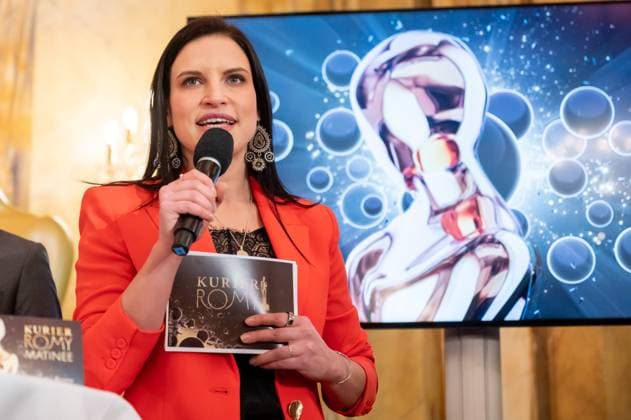 20230302 Kurier Romy Matinee WIEN, OESTERREICH - 02. MAERZ: Profitaenzerin und Moderatorin Conny Kreuter waehrend der KURIER ROMY Matinee mit Einblick, Ausblick und detaillierter Information rund um die KURIER ROMY GALA 2023 am 02.03.2023 im Hotel Imperial Wien am 02. Maerz 2023 in Wien, Oesterreich. 230203_SEPA_17_031 Copyright: xIsabellexOuvrardx SEPAxMedia