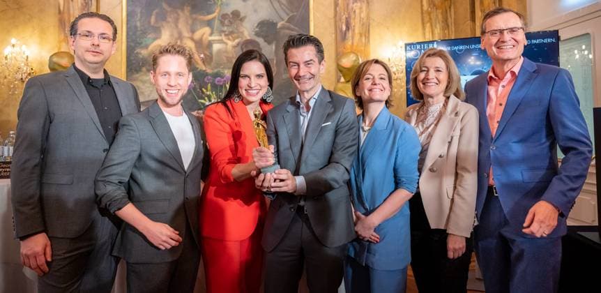 Bilder des Jahres 2023, Entertainment 03 März Entertainment Themen der Woche KW09 Entertainment Bilder des Tages 20230302 Kurier Romy Matinee WIEN, OESTERREICH - 02. MAERZ: KURIER Ressortleiter Kultur und Medien Georg Leyrer, Schauspieler und Vorgschlagsrecht fuer Entdeckungen Markus Freistaetter, Profitaenzerin und Moderatorin Conny Kreuter, ORF Generaldirektor Roland Weissmann, ORF Programmdirektorin Stefanie Groiss-Horowitz, KURIER Chefredakteurin Martina Salomo und KURIER Geschaeftsfuehrer Thomas Kralinger wahrend der KURIER ROMY Matinee mit Einblick, Ausblick und detaillierter Information rund um die KURIER ROMY GALA 2023 am 02.03.2023 im Hotel Imperial Wien am 02. Maerz 2023 in Wien, Oesterreich. 230203_SEPA_17_003 Copyright: xIsabellexOuvrardx SEPAxMedia
