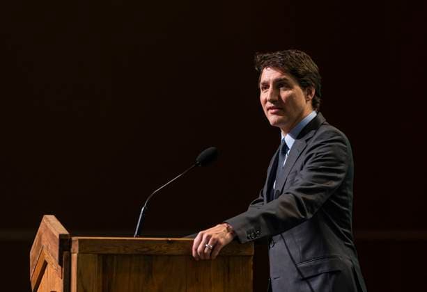 March 2, 2023, Vancouver, BC, CANADA: Prime Minister Justin Trudeau speaks at the Gathering Wisdom Forum in Vancouver on Thursday, March 2, 2023. Vancouver CANADA  - ZUMAc35_ 20230302_zaf_c35_035 Copyright: xRichxLamx