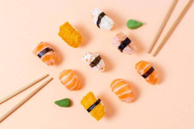 RECORD DATE NOT STATED geometric with sushi; geometrische mit sushi IST_35069_13914