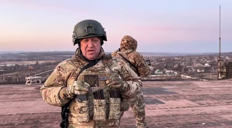 UKRAINE, DONETSK REGION - MARCH 3, 2023: Seen in this video screen grab is PMC Wagner founder Yevgeny Prigozhin as he appears in a video address to call on Ukraine s president Zelensky to let children and the elderly leave the town of Artyomovsk (Bakhmut). Contolled by the Armed Forces of Ukraine, the town is an important railway junction which plays a crucial role for supplying Ukrainian troops in Donbass. Heavy fighting is taking place for control over the town. Video screen grab. Best possible quality. Konkord Company Press Service TASS  57665279